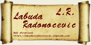 Labuda Radonoćević vizit kartica